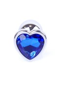 MyLove Toys - Jewellery Silver Heart PLUG- Dark Blue MyLove Toys