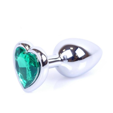 MyLove Toys - Jewellery Silver Heart PLUG- Green MyLove Toys