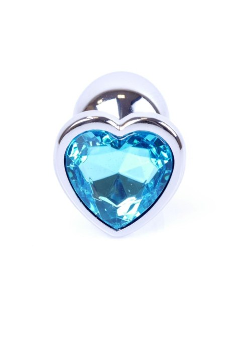 MyLove Toys - Jewellery Silver Heart PLUG- Light Blue MyLove Toys