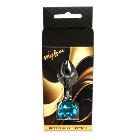 MyLove Toys - Jewellery Silver Heart PLUG- Light Blue MyLove Toys