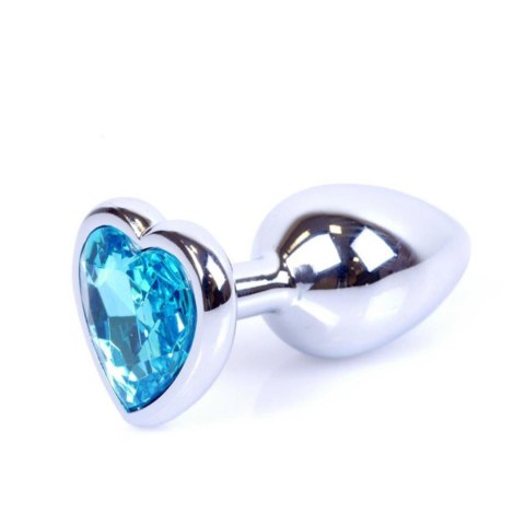 MyLove Toys - Jewellery Silver Heart PLUG- Light Blue MyLove Toys