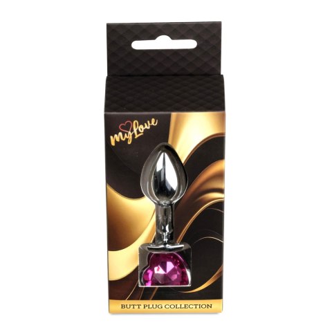 MyLove Toys - Jewellery Silver Heart PLUG- Pink MyLove Toys