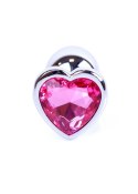 MyLove Toys - Jewellery Silver Heart PLUG- Pink MyLove Toys