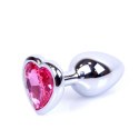 MyLove Toys - Jewellery Silver Heart PLUG- Pink MyLove Toys