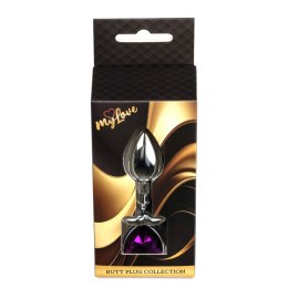 MyLove Toys - Jewellery Silver Heart PLUG- Purple MyLove Toys
