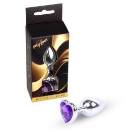 MyLove Toys - Jewellery Silver Heart PLUG- Purple MyLove Toys