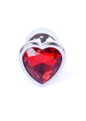 MyLove Toys - Jewellery Silver Heart PLUG- Red MyLove Toys