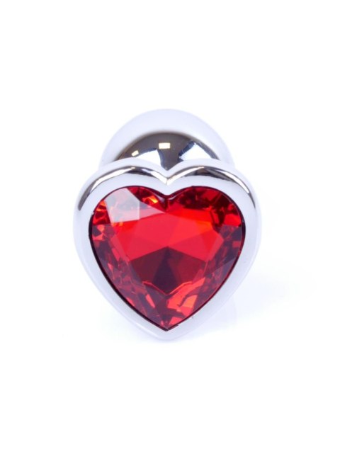 MyLove Toys - Jewellery Silver Heart PLUG- Red MyLove Toys