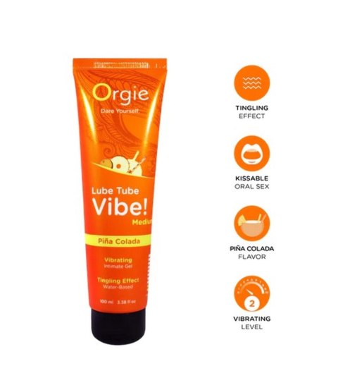 Lube Tube Vibe! - Medium - Pina Colada - 100ml | 3.38 fl oz. Orgie