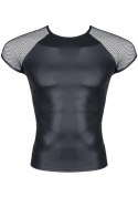 Męski t-shirt z wetlooka z rękawem z elastycznej siatki S Regnes Fetish Planet