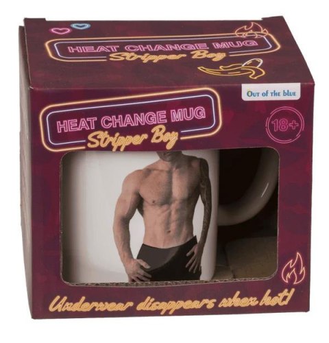 Kubek striptis chłopak efekt termiczny 350ml kamikonka Grajmy razem