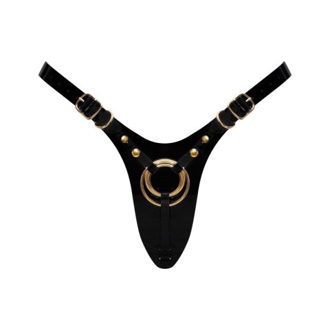 LEATHERETTE HARNESS FABULOUS - ONE SIZE - BLACK GLOSSY Strap-on-me