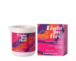 LIGHT MY FIRE - MASSAGE CANDLE - LOTUS FLOWER 65G / 2.2OZ. Love to Love