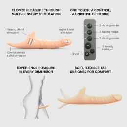MULTI ORGASM REALISTIC DILDO - L - VANILLA TR Strap-on-me