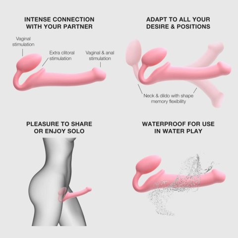 SEMI-REALISTIC BENDABLE STRAP-ON PINK - M Dorcel