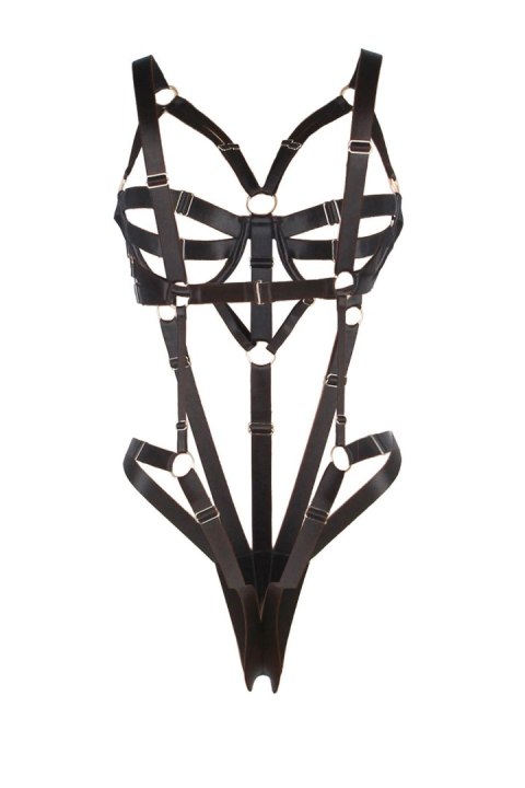 Adjustable body harness black Paris Hollywood