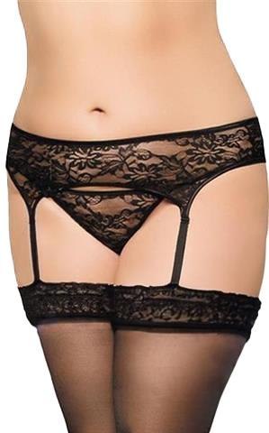 Garterbelt 3316 - Plus Size - black 2XL SoftLine Collection