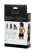 Glossy Shiny Wetlook dress JULIE - black XL Glossy