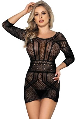 MESH DRESS H3192 BLACK XL Paris Hollywood