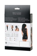 Wetlook black dress LULU - black XL Glossy