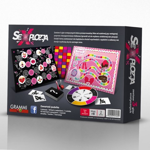 Sexplozja Zestaw 3 gry erotyczne miłosne dla par Grammi