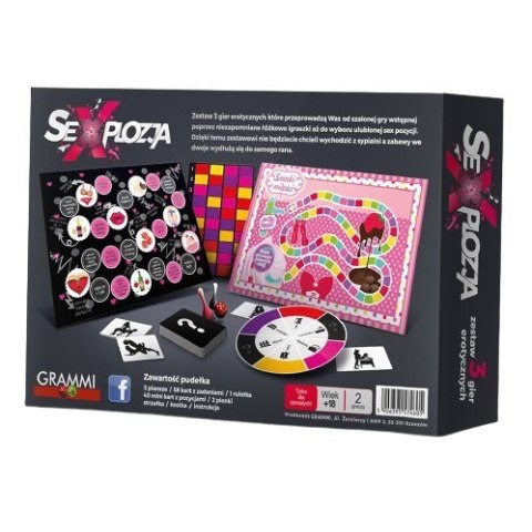 Sexplozja Zestaw 3 gry erotyczne miłosne dla par Grammi