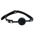 Black silicone ball gag with adjustable straps Fantasy