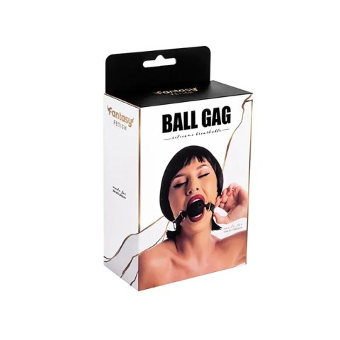 Breathable silicone ball gag with adjustable straps. Fantasy