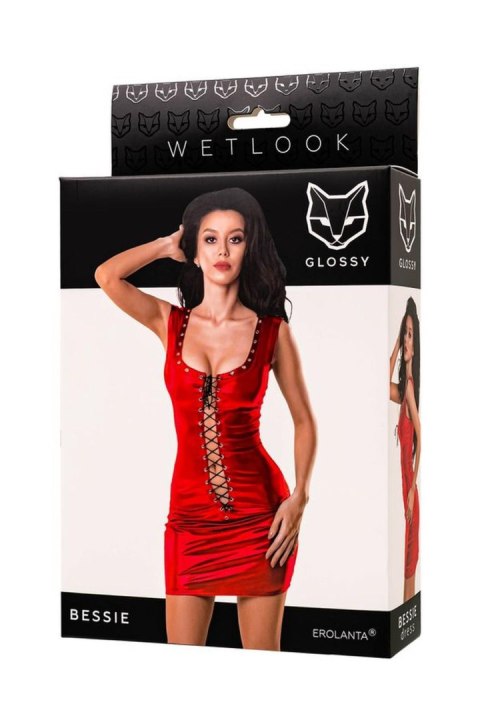 Glossy Bessie dress - red L Glossy