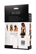 Glossy Mirabell, dress, wetlook, black, XL Glossy