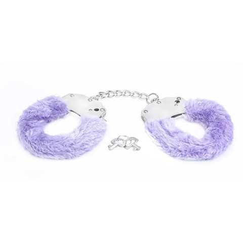Metal handcuffs with purple furry Fantasy