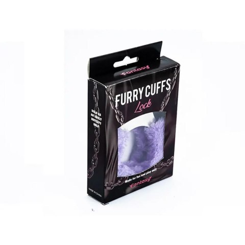 Metal handcuffs with purple furry Fantasy