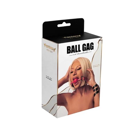 Red breathable ball gag with adjustable strap Fantasy
