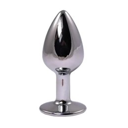 Silver Large Butt Plug with Red Diamond Fantasy