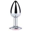 Silver Small Butt Plug with Blue Diamond Fantasy