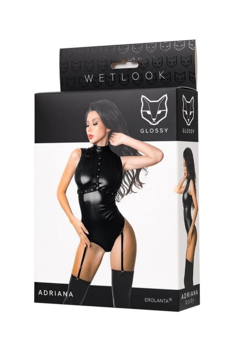 Wetlook body Adriana - black M Glossy