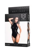 Wetlook body Eileen - black XL Glossy
