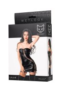 Wetlook dress Lillie - black M Glossy