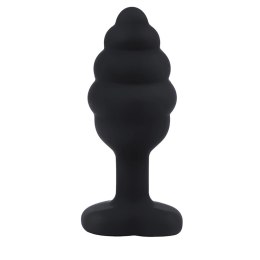 BUTT PLUG Black ribbed small Fantasy