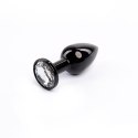 Black Butt Plug with White Diamond Fantasy