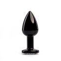 Black Butt Plug with White Diamond Fantasy