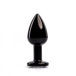 Black Butt Plug with White Diamond Fantasy