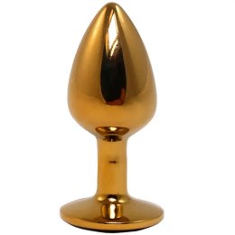 Gold Small Butt Plug with Black Diamond Fantasy