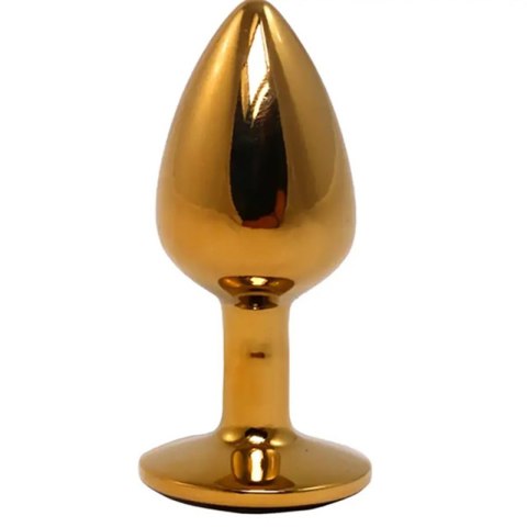 Gold Small Butt Plug with White Diamond Fantasy