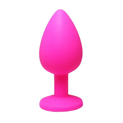 Pink small butt plug with white crystal Fantasy