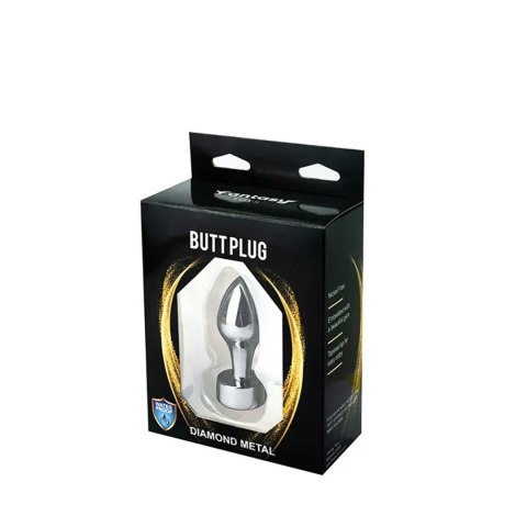 Silver Butt Plug with Pink Diamond Fantasy