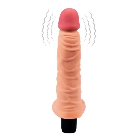 Soft vibrator with testicles 21 cm - The Real Deal Fantasy