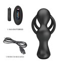 MR PLAY - VIBRATING ANAL PLUG with RING - Remote Control 12 functions Mr. Play