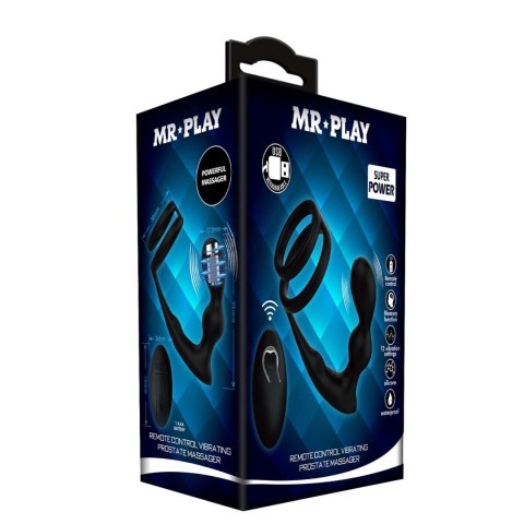 MR PLAY - VIBRATING ANAL PLUG with RING - Remote Control 12 functions Mr. Play