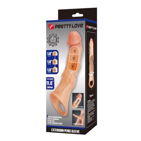 Pretty Love Extension Penis Sleeve with Modular Length Blocks - 28 cm Pretty Love